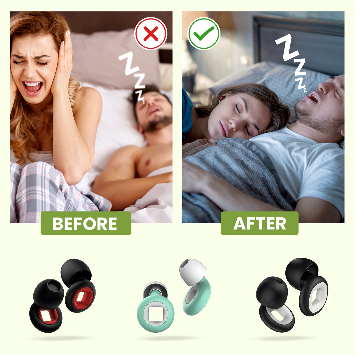 Sleep Upgrade Bundle - Silk Bonnet + Snoring Noise Cancellation Plugs