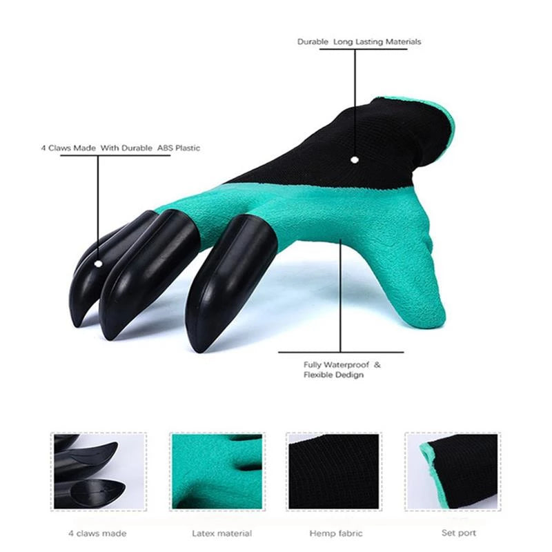 Gardening Gloves With Claws - Protects Nails and Skin While Gardening