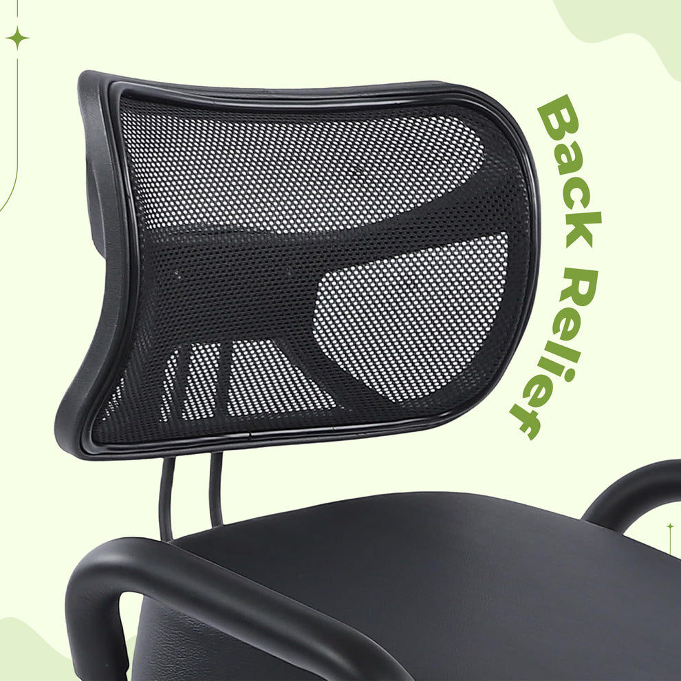 Kneeling Office Chair With Back Support - Stool With Smooth Casters ...