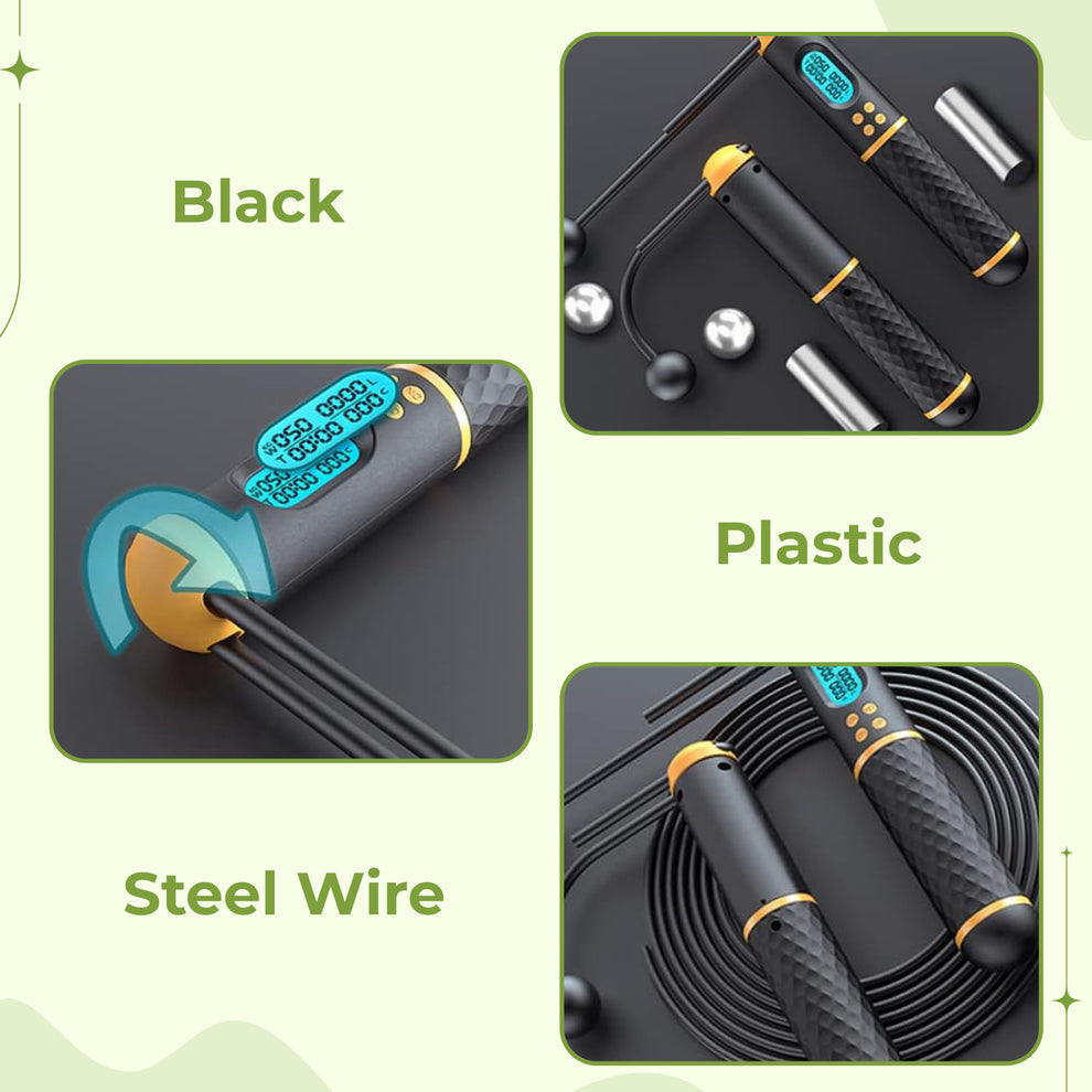 Jump Shape Rope | Digital Counter, Adjustable Length & Vibration ...