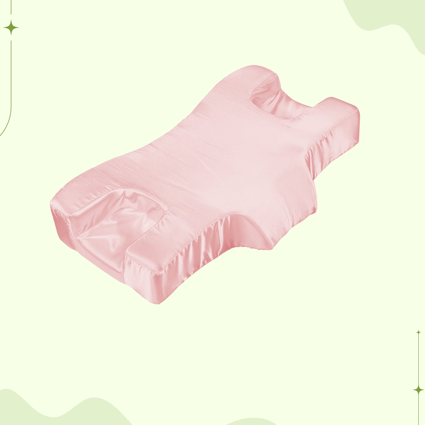 2 in 1 Beauty & Neck Relaxing Pillow with Satin Pillowcase