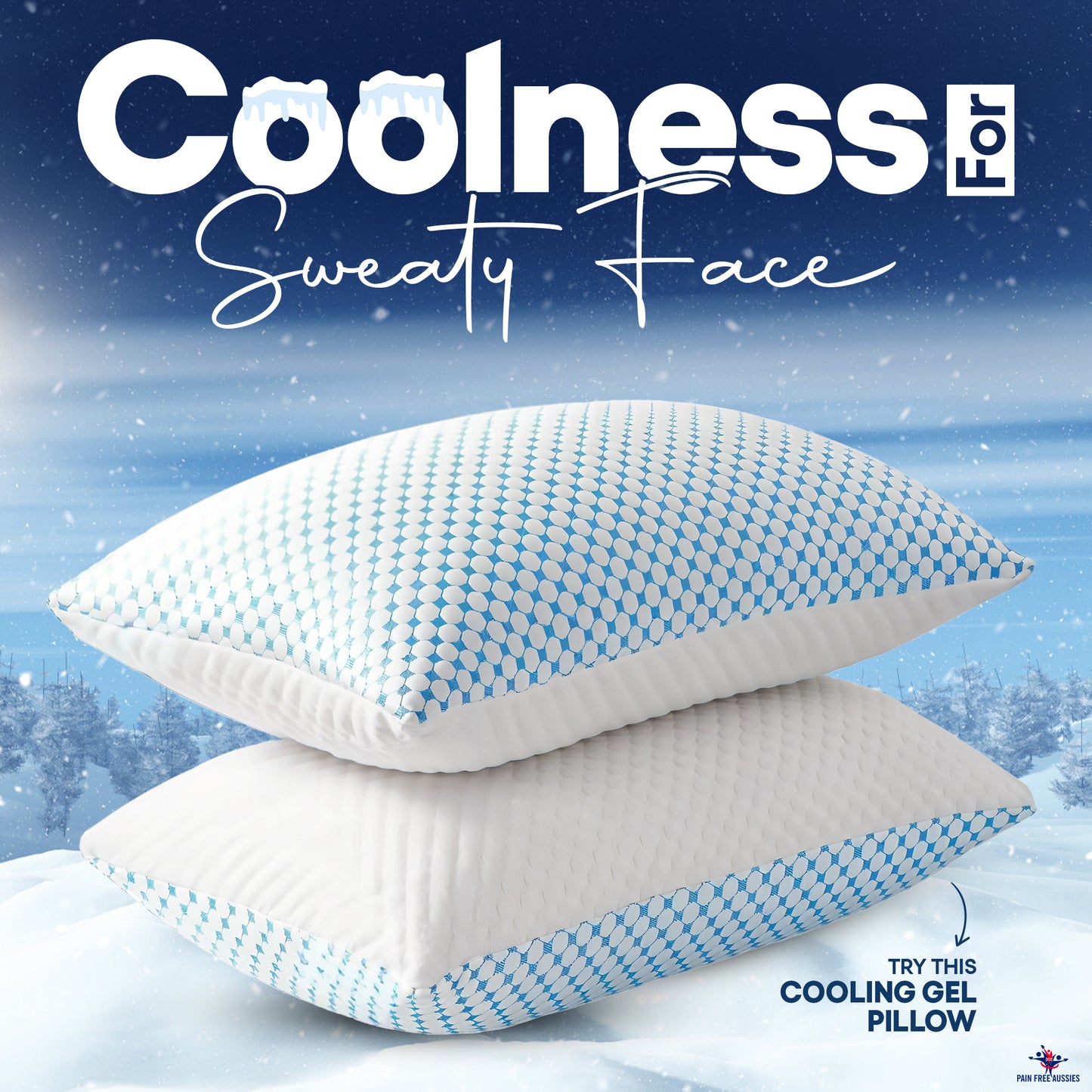 Cooling Gel Infused Pillow for Hot sleepers & Back Discomfort