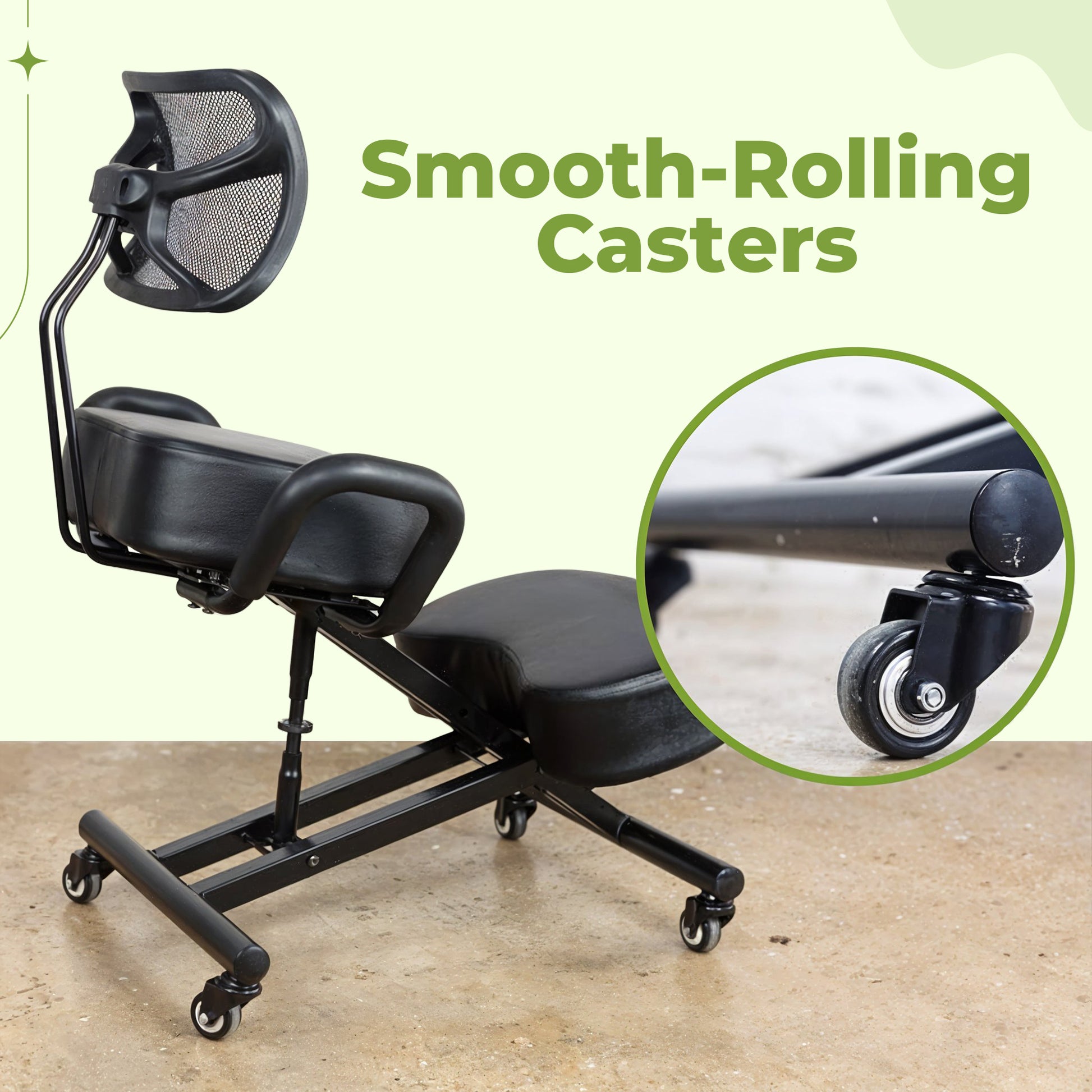 Kneeling Office Chair with Back Support Stool with Smooth