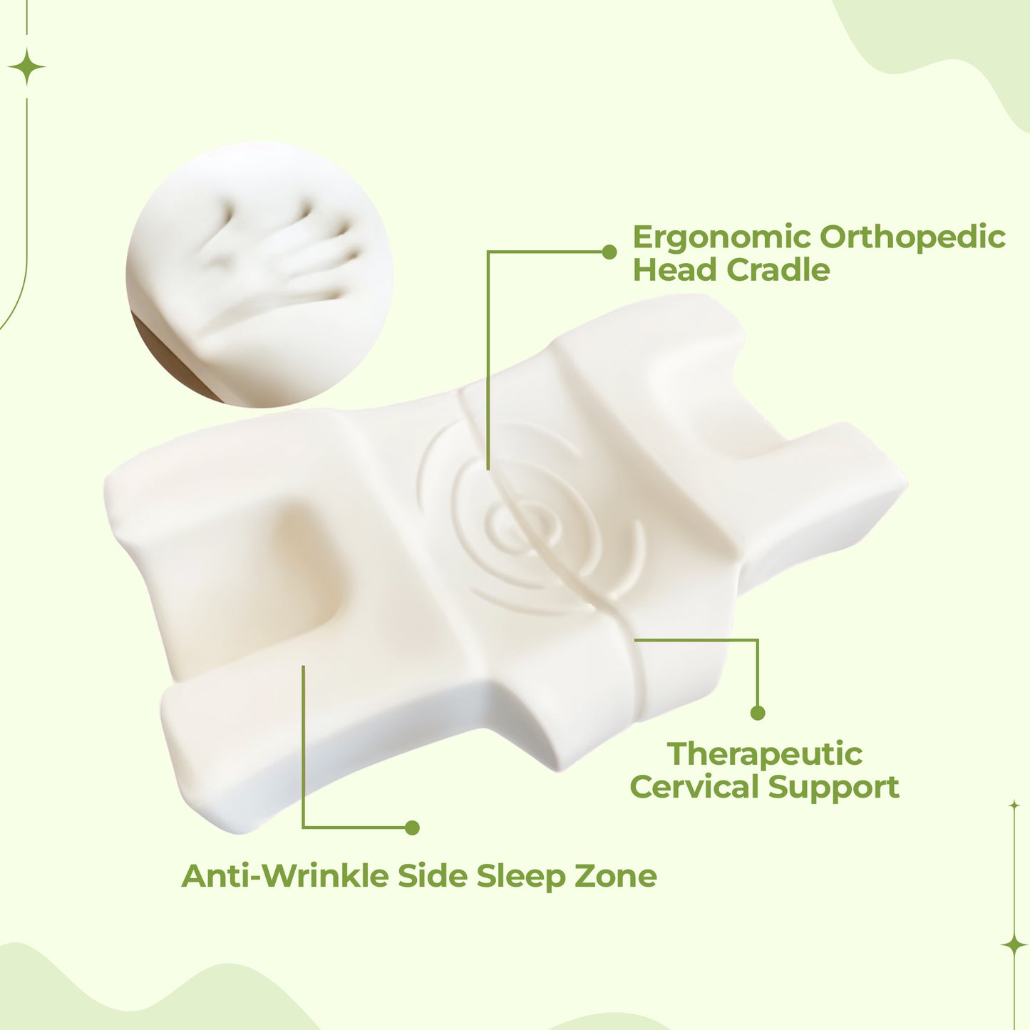 2 in 1 Beauty & Neck Relaxing Pillow with Satin Pillowcase