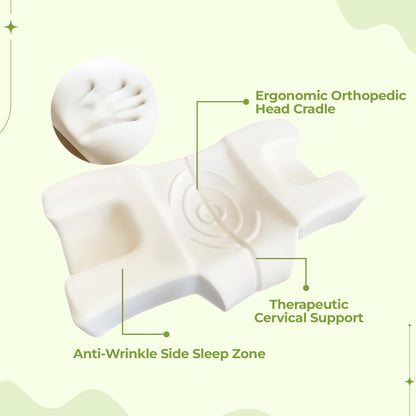 2 in 1 Beauty & Neck Relaxing Pillow with Satin Pillowcase