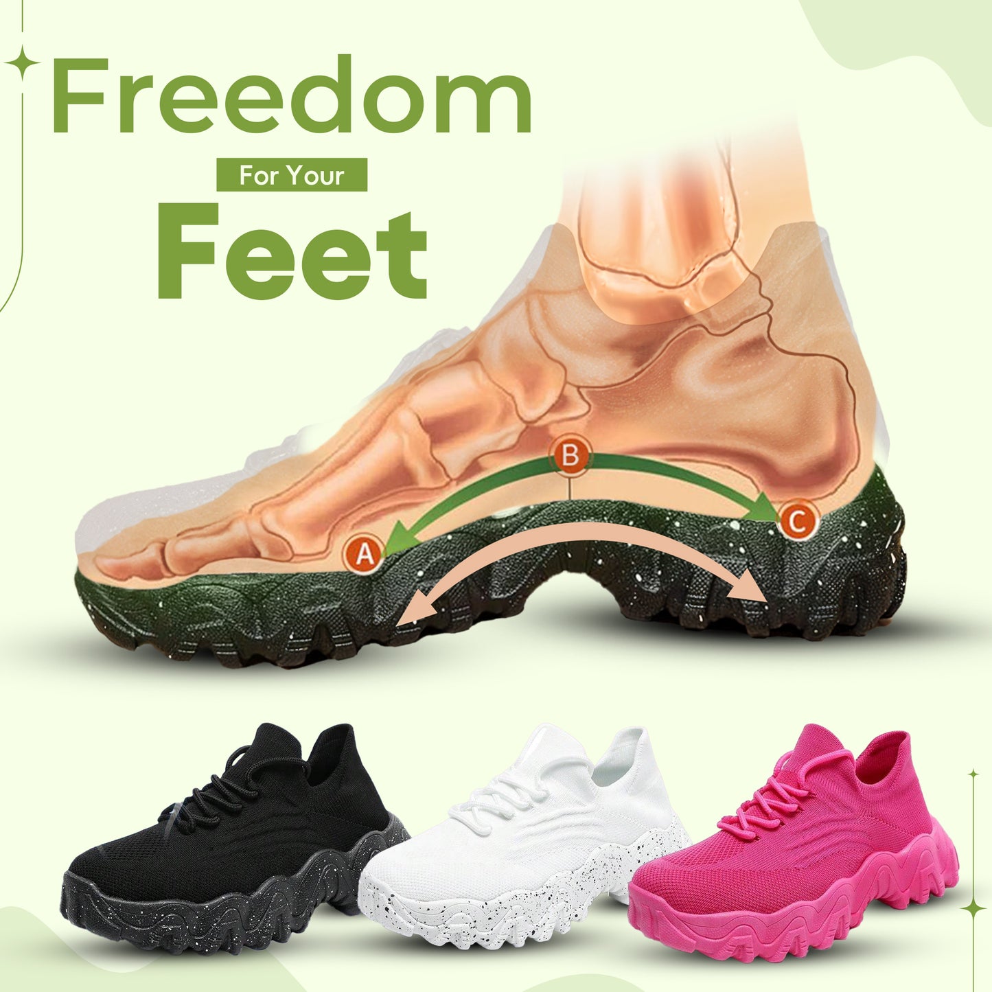 Women All-Day Comfort Stretch Shoes - Cozy Fit & Feather Soft Design