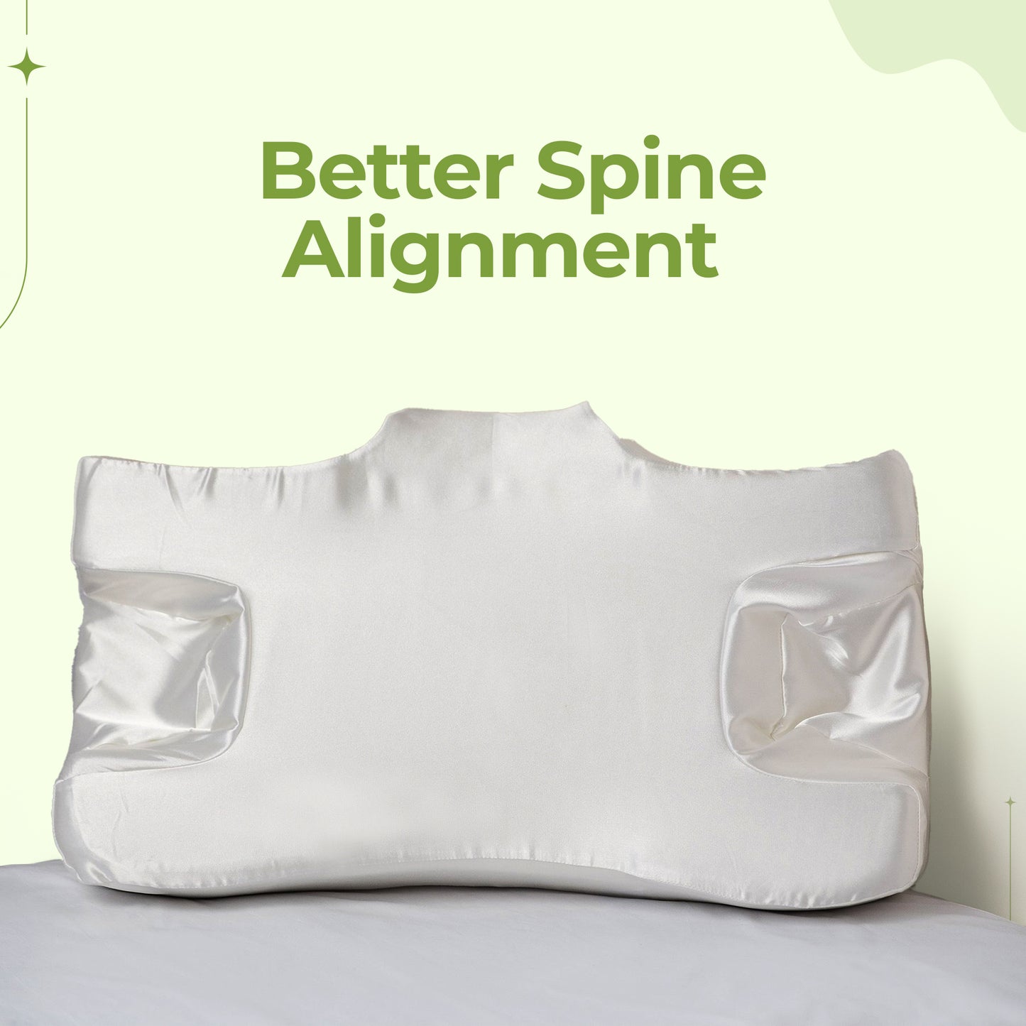 2 in 1 Beauty & Neck Relaxing Pillow with Satin Pillowcase