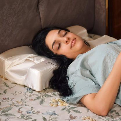 2 in 1 Beauty & Neck Relaxing Pillow with Satin Pillowcase