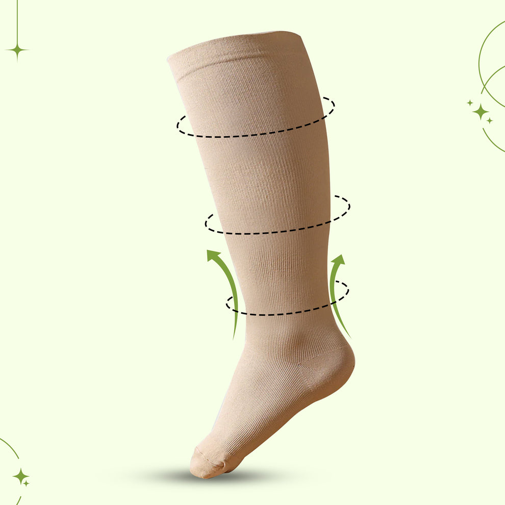 Wide Calf Compression Socks | Graduated Pressure, Circulation Aid ...
