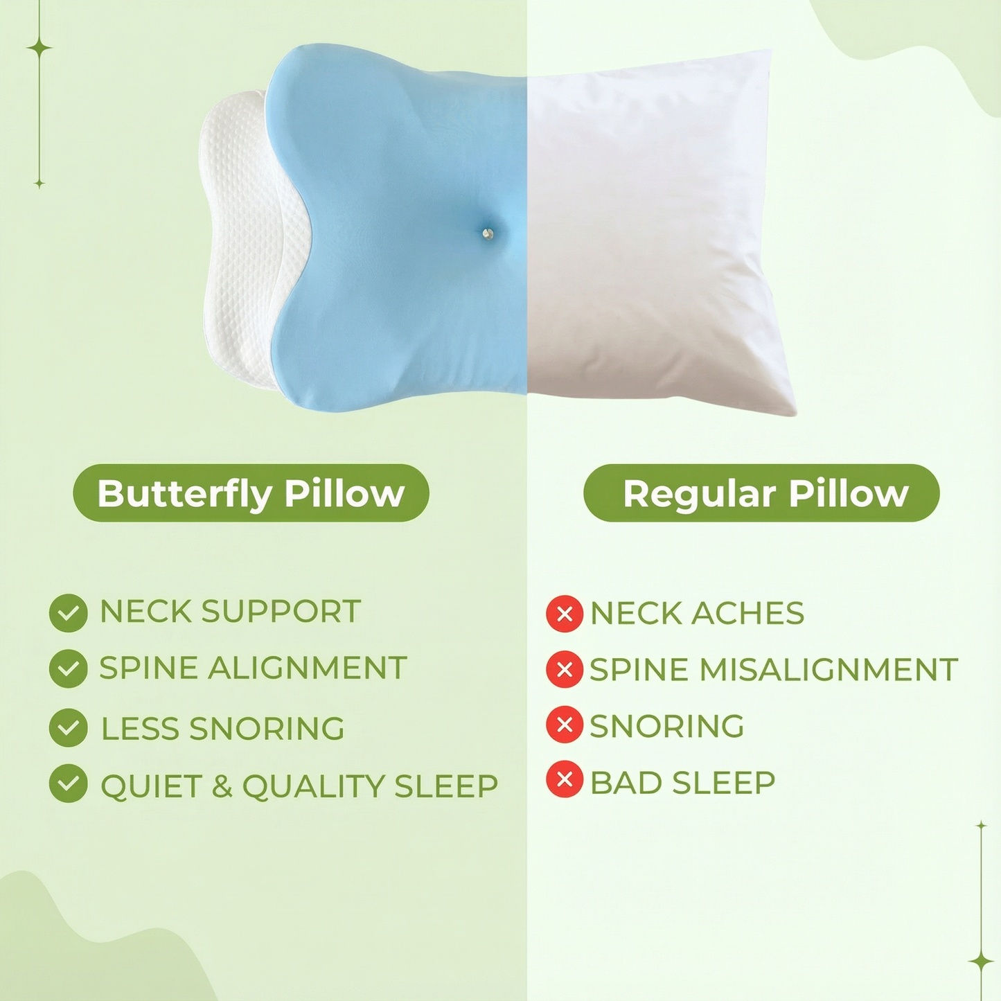 Butterfly Memory Foam Neck Pillow 2.0 - Upgraded Design