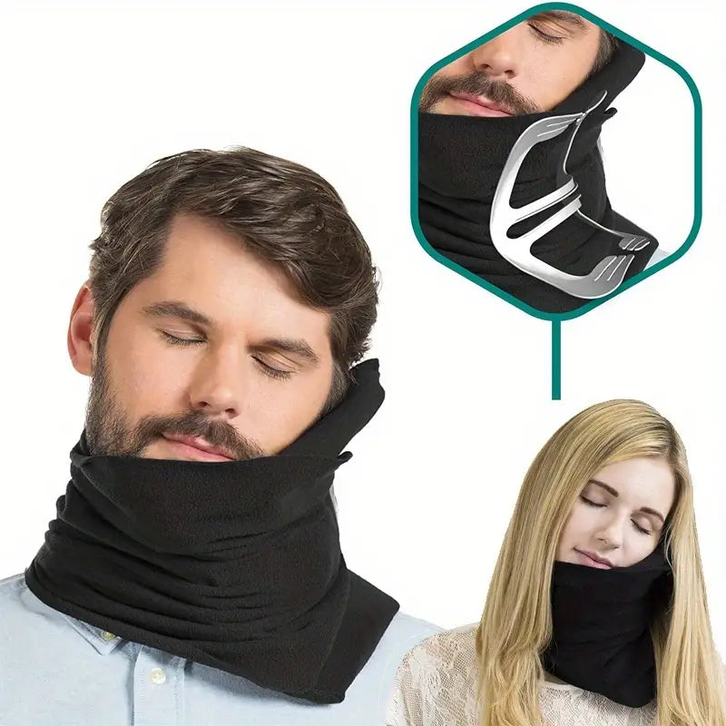 Neck Support Travel Pillow for Long Naps Layover Flights Compact Pain Free Aussies