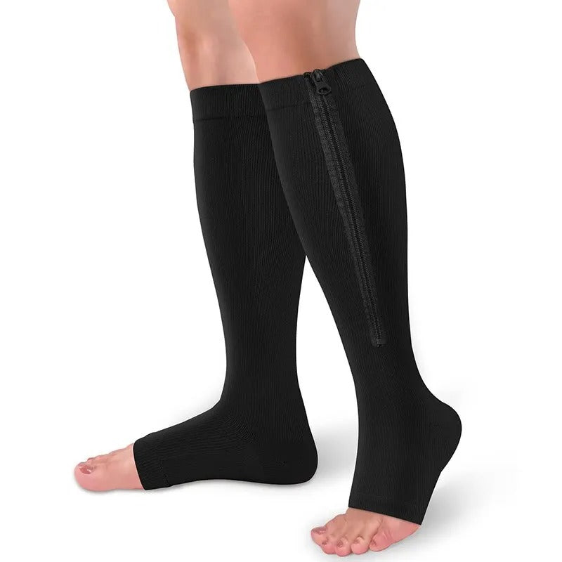 Feet Relief Compression Zip Socks for Nurses, Joggers & Runners