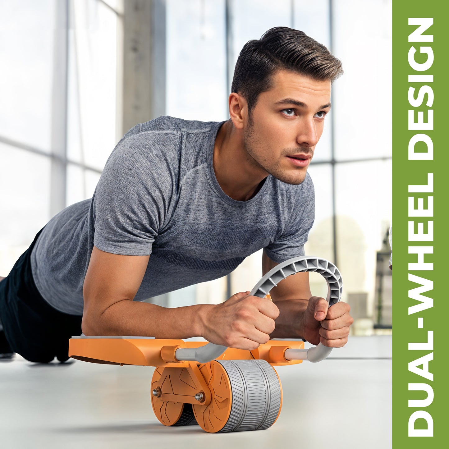 Abs Exercise Roller with Better Support & Timer