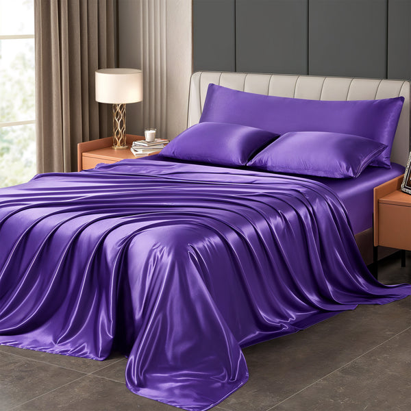 Luxury Satin Sheets | Full Size Bed Sheet Set With Deep Pockets For ...