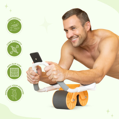 Abs Exercise Roller with Better Support & Timer