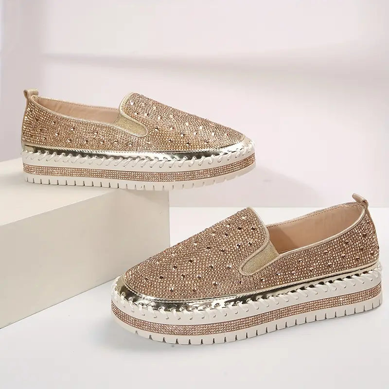 Women's Rhinestone Glitter slip-on Shoes