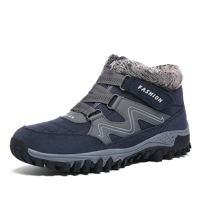 Women Winter Comfy Shoes with Warm Fur Lined & Anti-Slip Soles for Outdoor Walking and Trekking