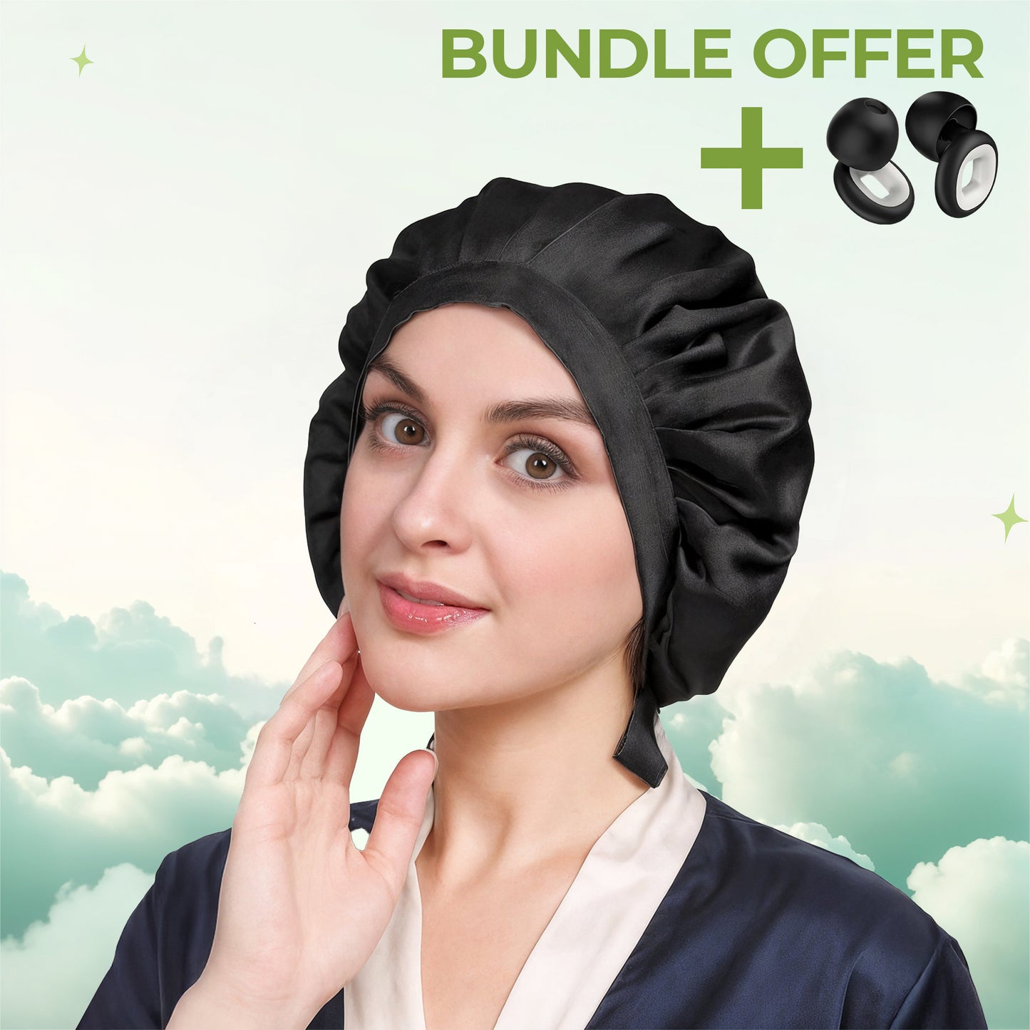 Sleep Upgrade Bundle - Silk Bonnet + Snoring Noise Cancellation Plugs