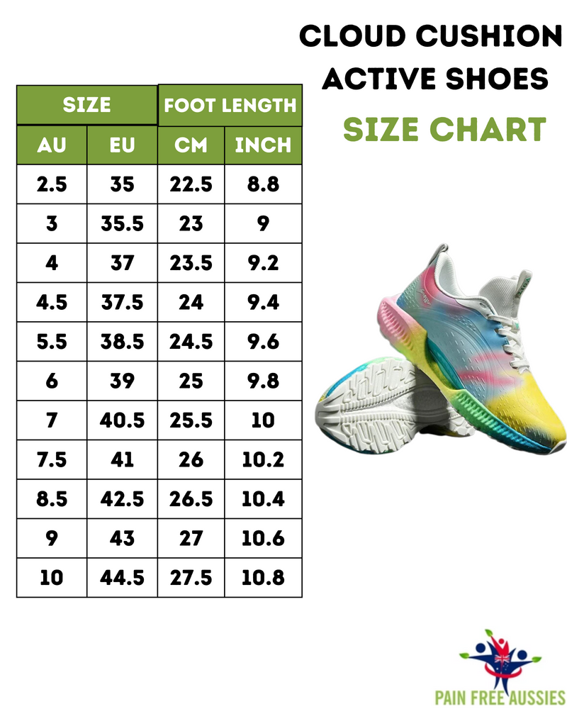 Cloud Cushion Active Shoes - Lightweight Slip On Walking & Running Shoes