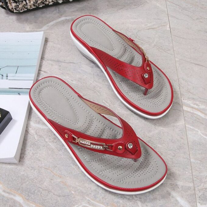 CUSHION INDOOR & OUTDOOR FLIP FLOPS - Women's Sandals Comfort Heel Cushion