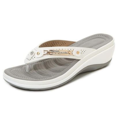 CUSHION INDOOR & OUTDOOR FLIP FLOPS - Women's Sandals Comfort Heel Cushion