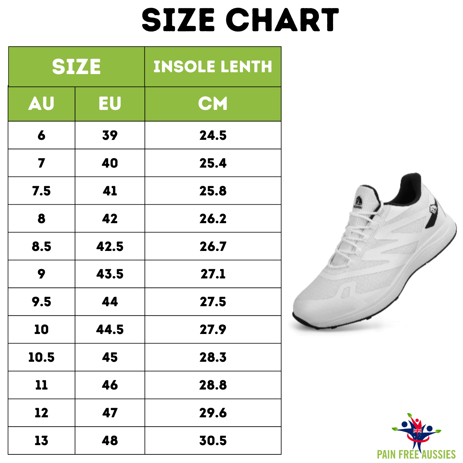 Comfiest Golf Shoes - Men's Golf Air Cushion Breathable Upper Size Guide