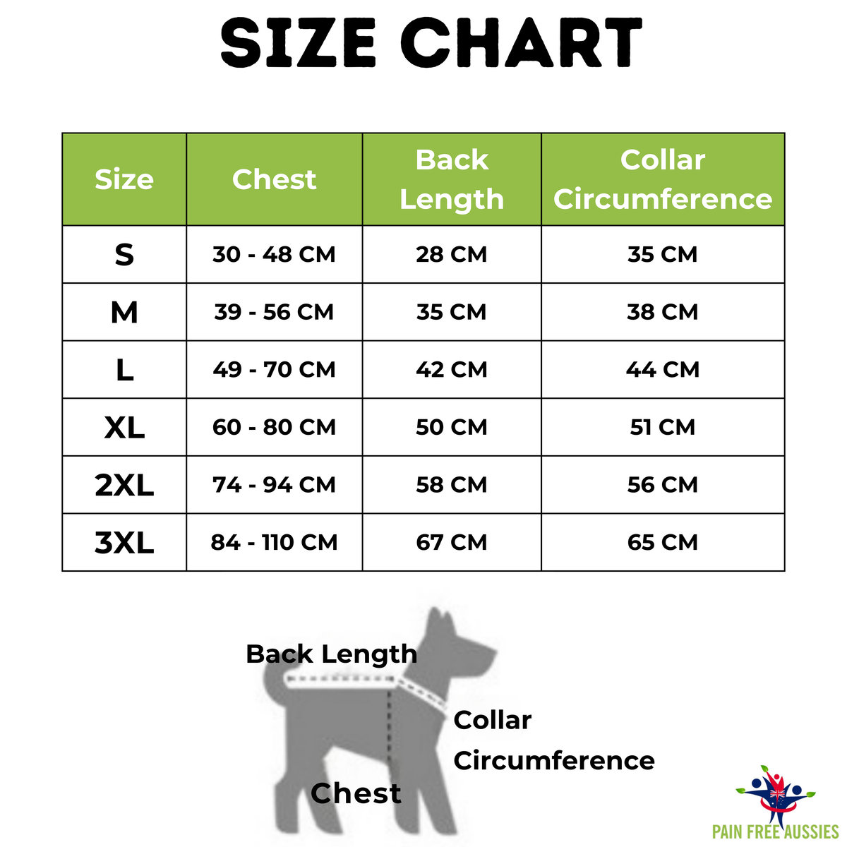 Pet Dog Summer Cooling Vest - Reflective Cooling and Breathable Size Guide