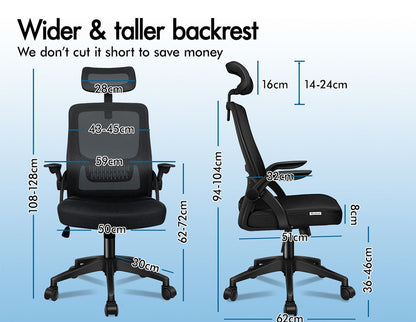 Supreme Mesh Office Chair - Tilt adjustment for flexible seating positions