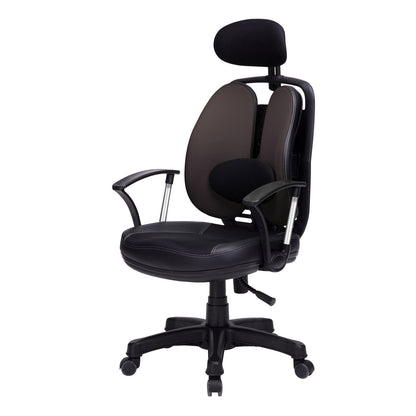 Padded Back Office Chair - Fabric leather with breathing holes