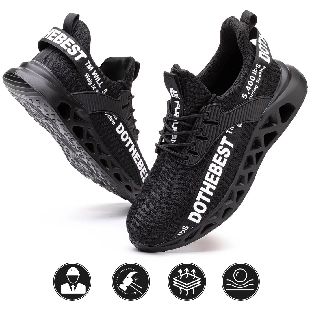 Ultra Lightweight Safety Shoes Breathable Steel Toe Non Slip Work Shoes Pain Free Aussies