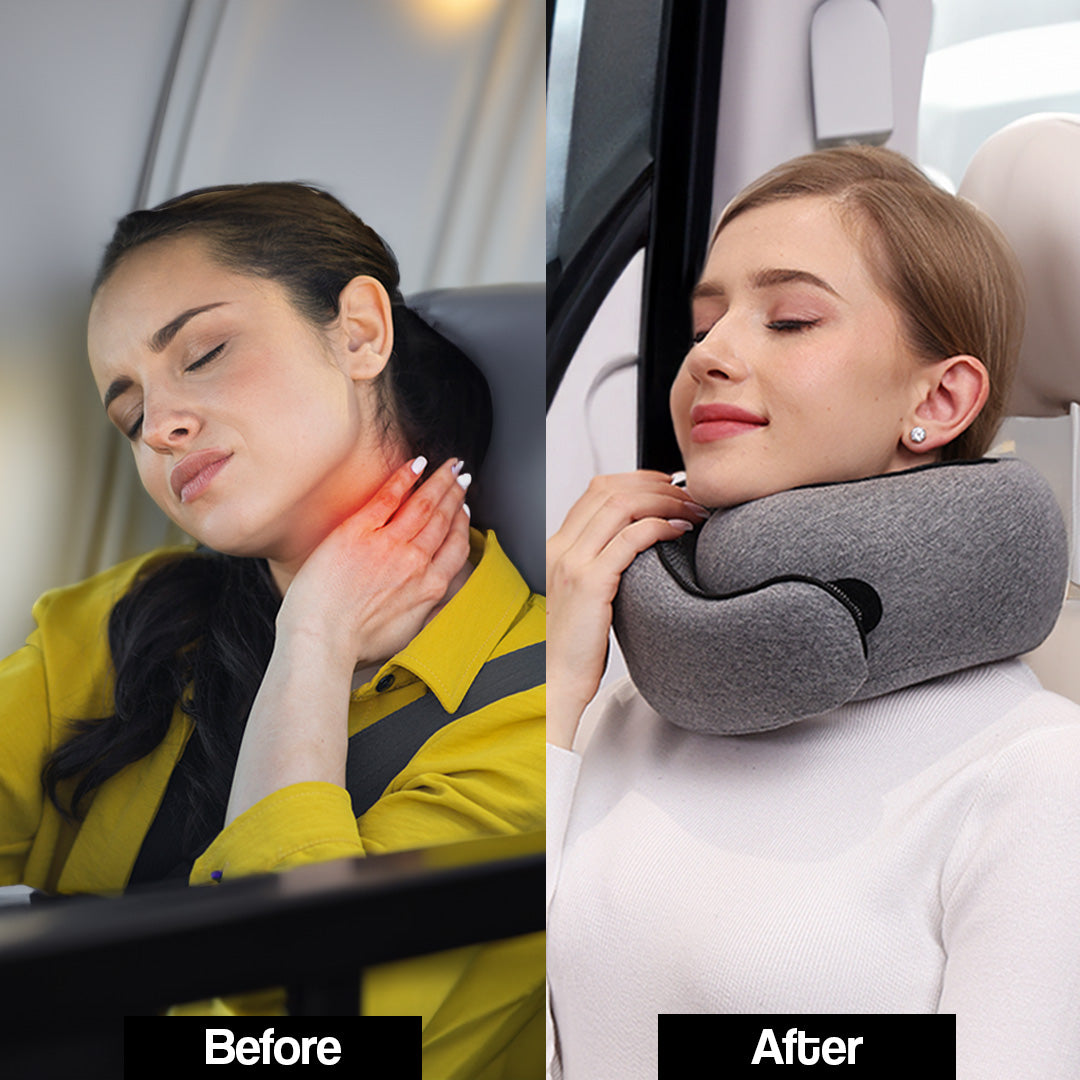 Travel Neck Pillow for Long Flights Australia Ergonomic Travel Pillow Pain Free Aussies