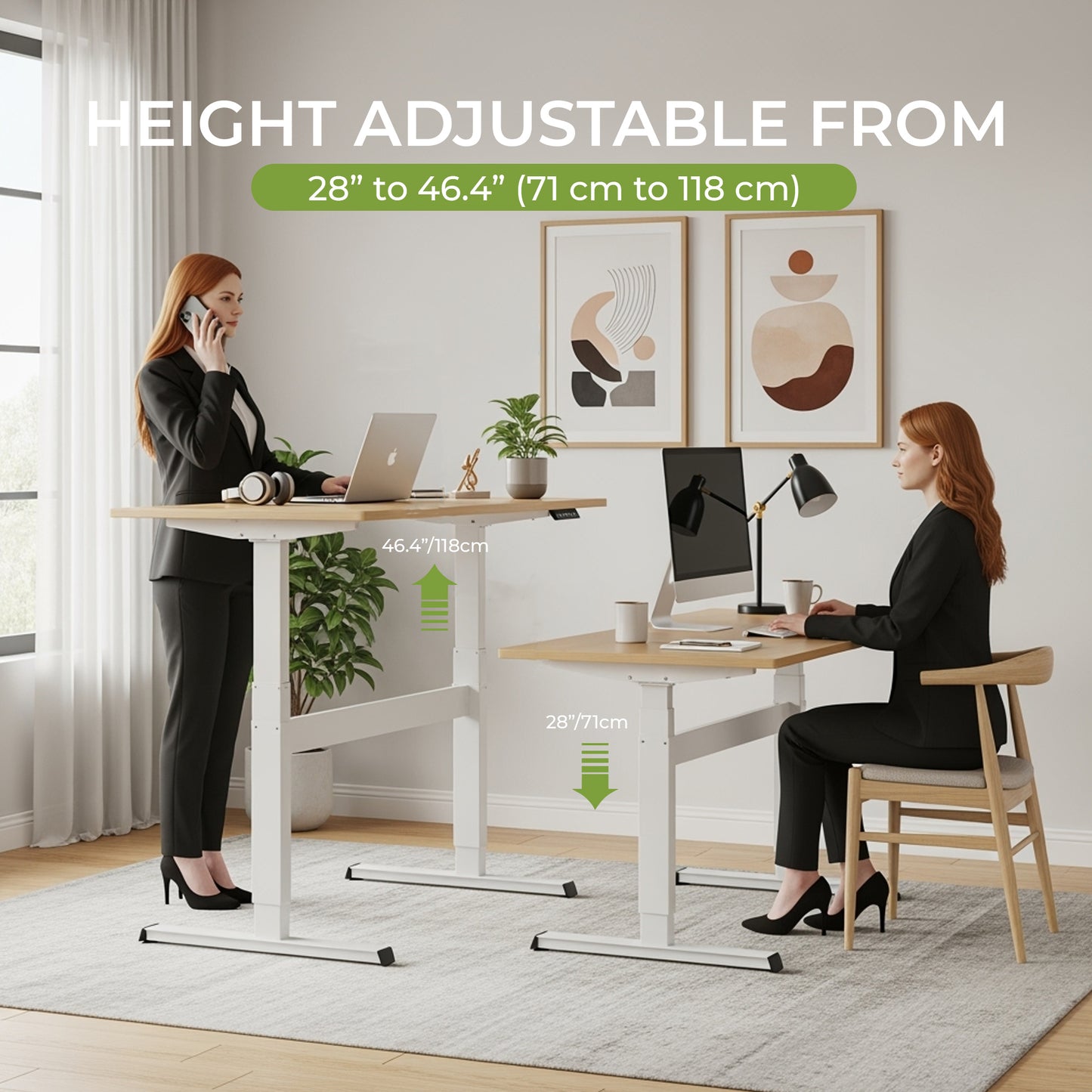 Electric Adjustable Sit-Stand Computer Table – Height-Adjustable Standing Desk