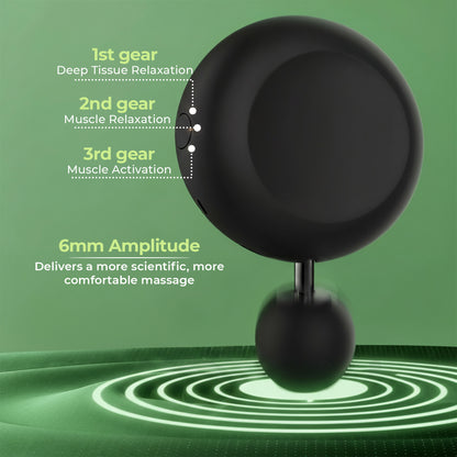 Portable Deep Tissue Massage Gun – Mini Quiet Percussion Massager with 4 Heads