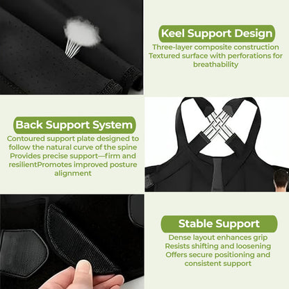 Adjustable Back Support Wearable Belt with FREE Massage Roller