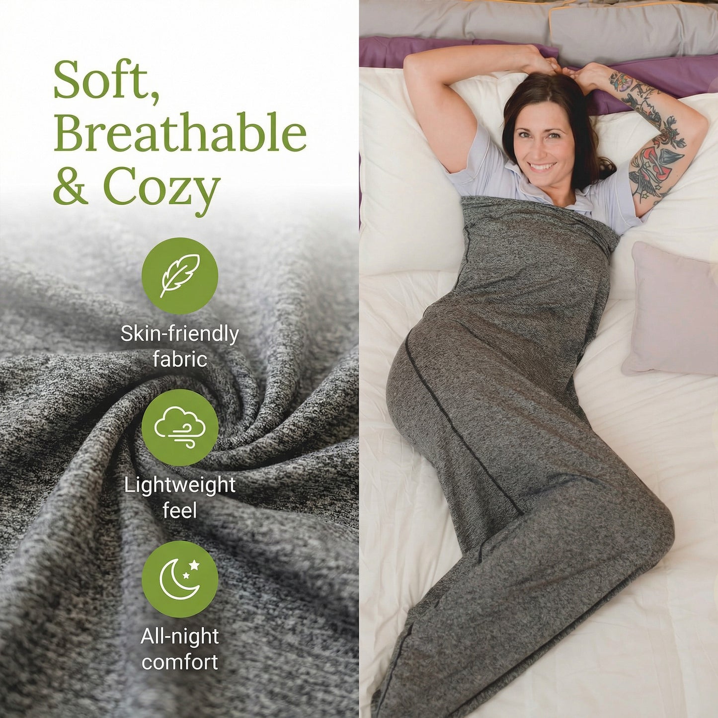 Huggy Sleep Wearable Blanket – Comfy and Machine Washable Blanket