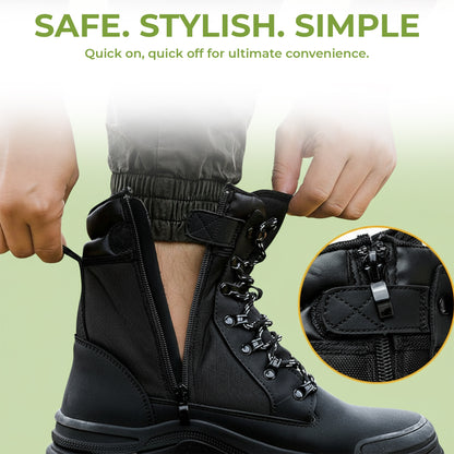 Zip Side Safety Work Boots – Durable Protection with Easy Access