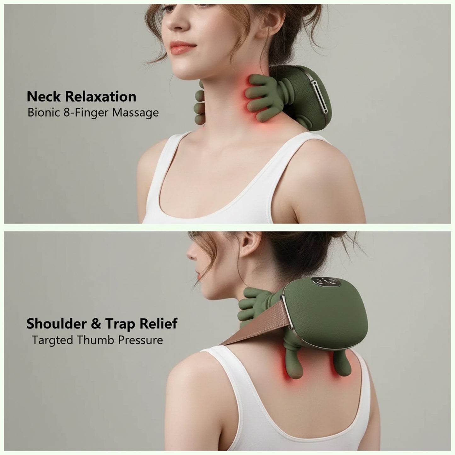 Heated Neck Massager – Wireless 4D Kneading Pillow for Relaxing Neck & Shoulder Comfort