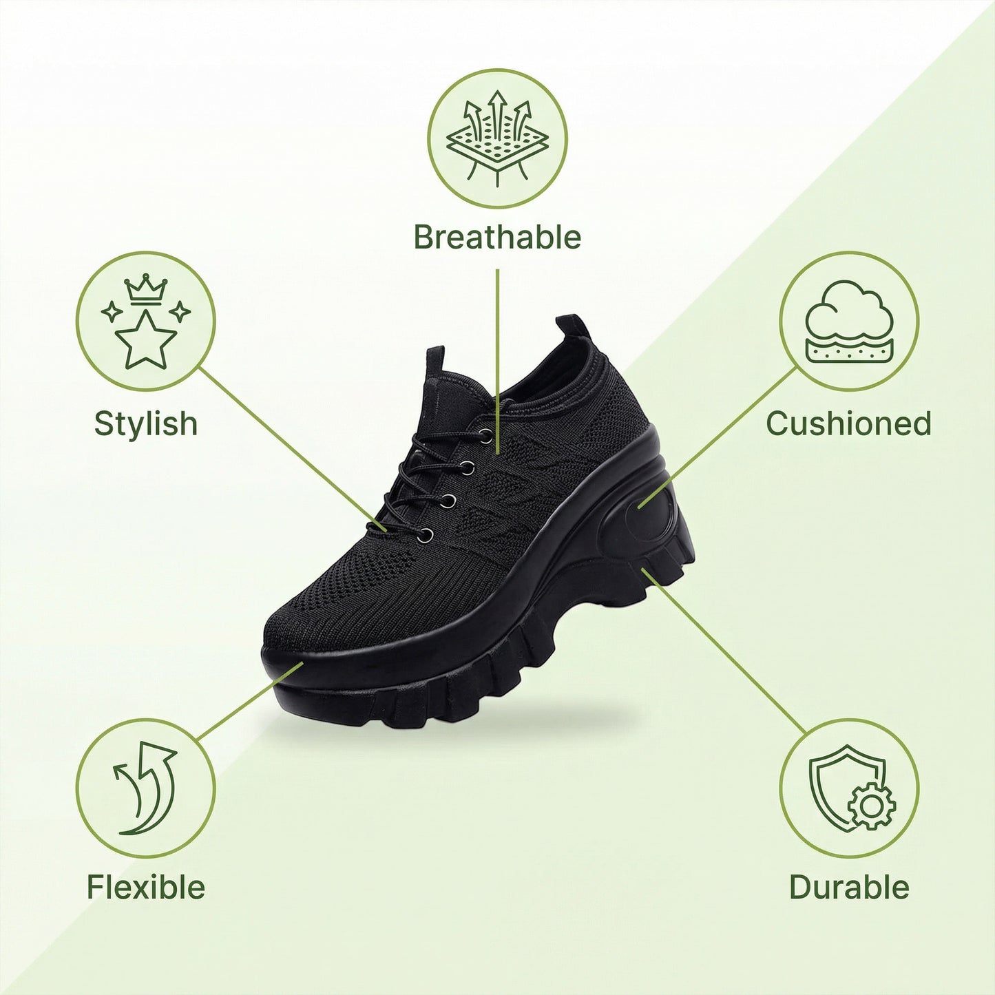 Nurse Comfort Shoes - Platform with Arch Support