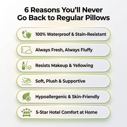 Luxury Hotel Pillow -  Waterproof & Stain-Resistant