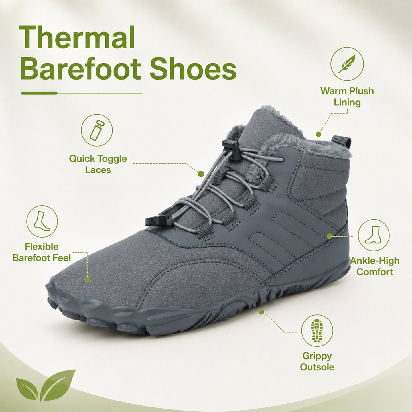 Thermal Barefoot SHOES - Comfy shoes for autumn and winter