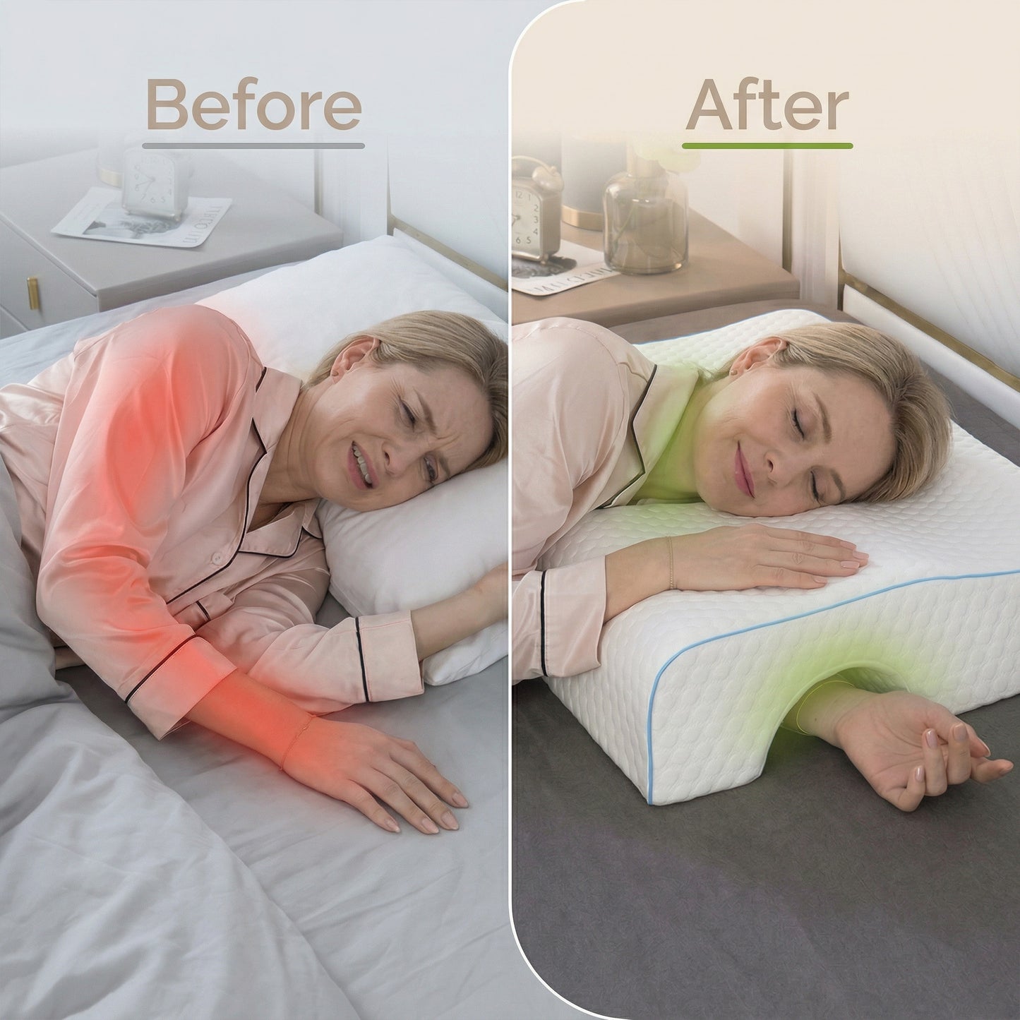 Shoulder Relief Pillow - Flexible arm positions for personalised comfort