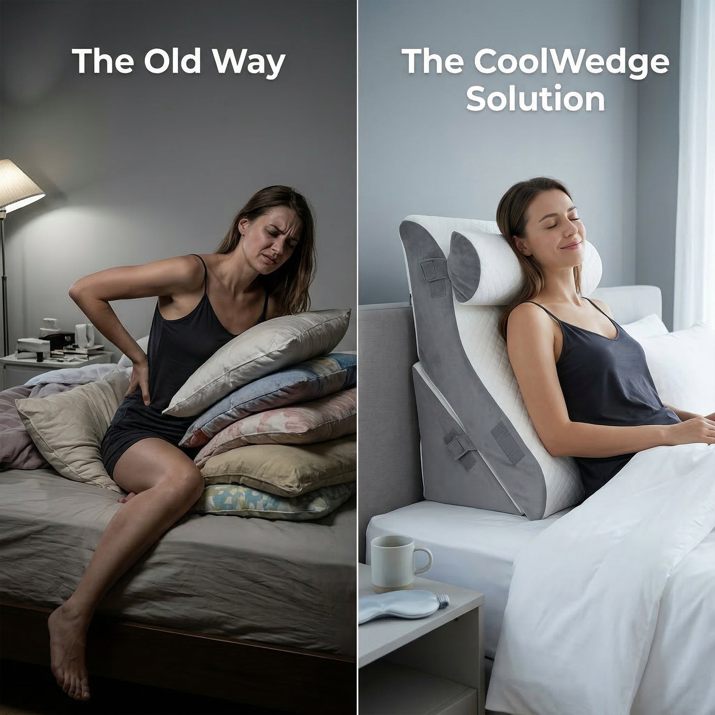Cooling Wedge Pillow – Breathable Design & Relaxed Positioning