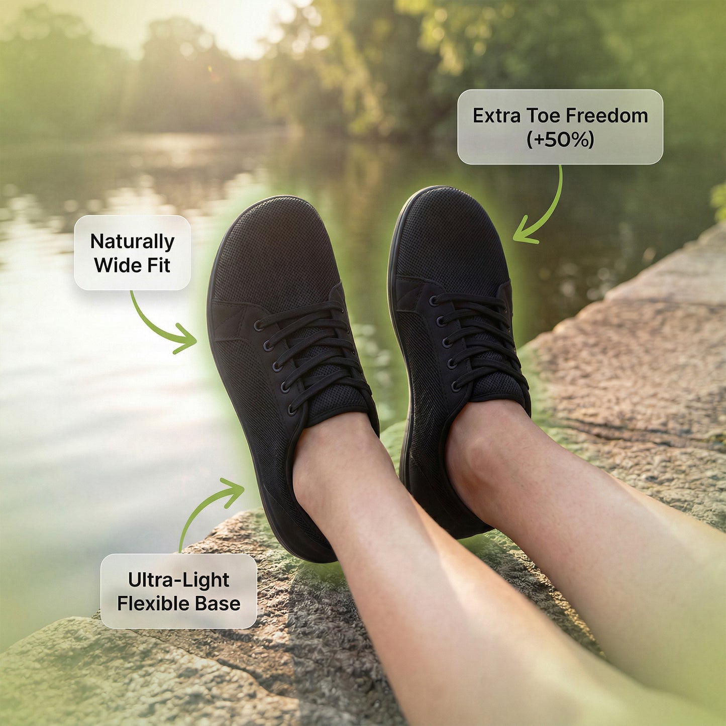 Unisex Wide Toe Minimalist Sneakers
