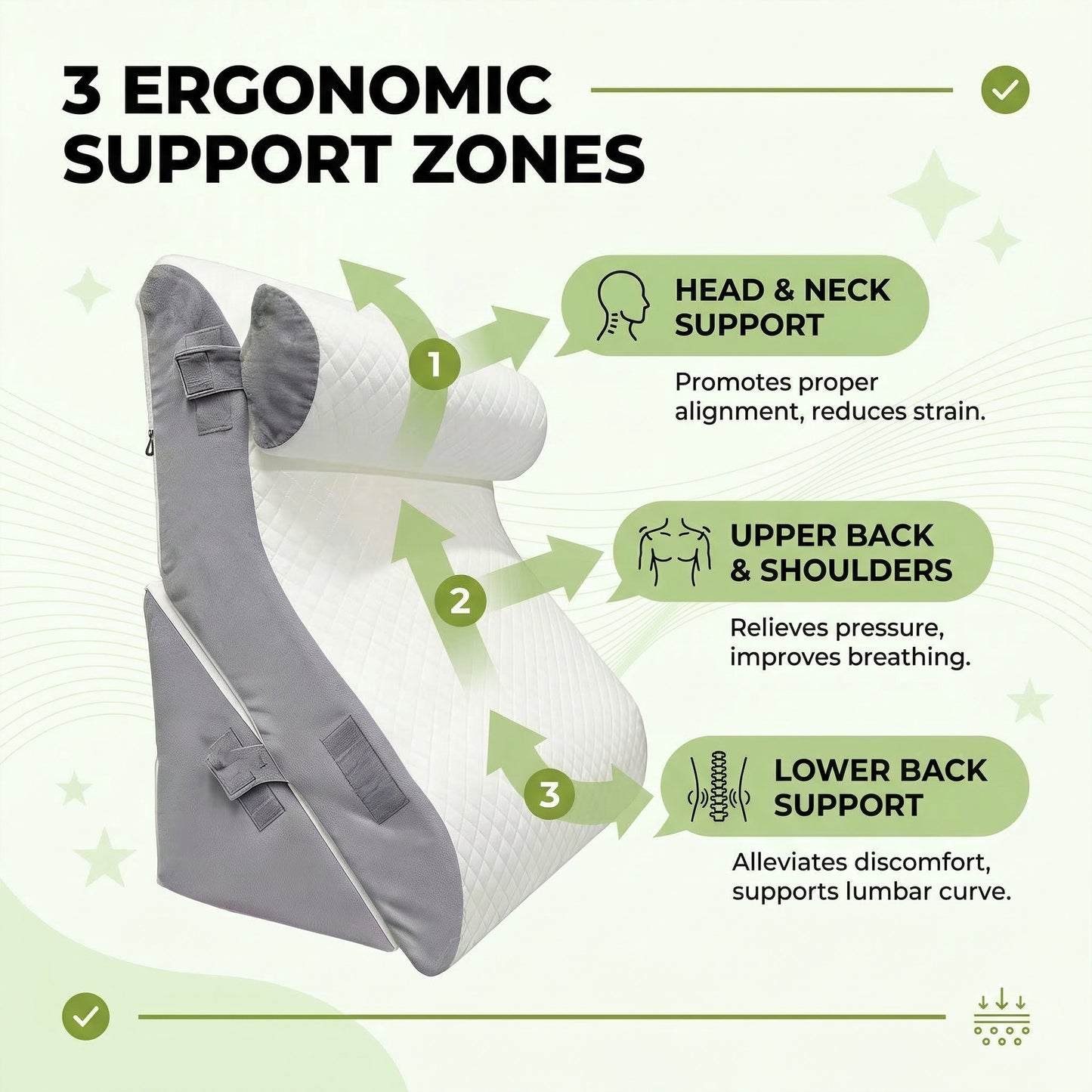 Cooling Wedge Pillow – Breathable Design & Relaxed Positioning