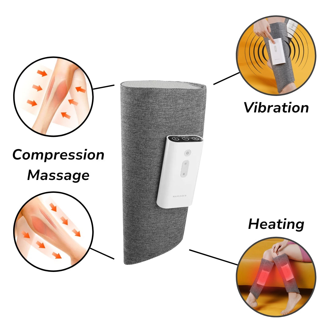 Heated Leg Massager - CALF MASSAGER WRAPS WITH AIR COMPRESSION