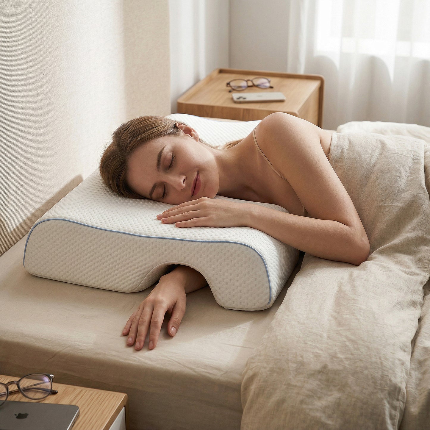 Shoulder Relief Pillow - Flexible arm positions for personalised comfort