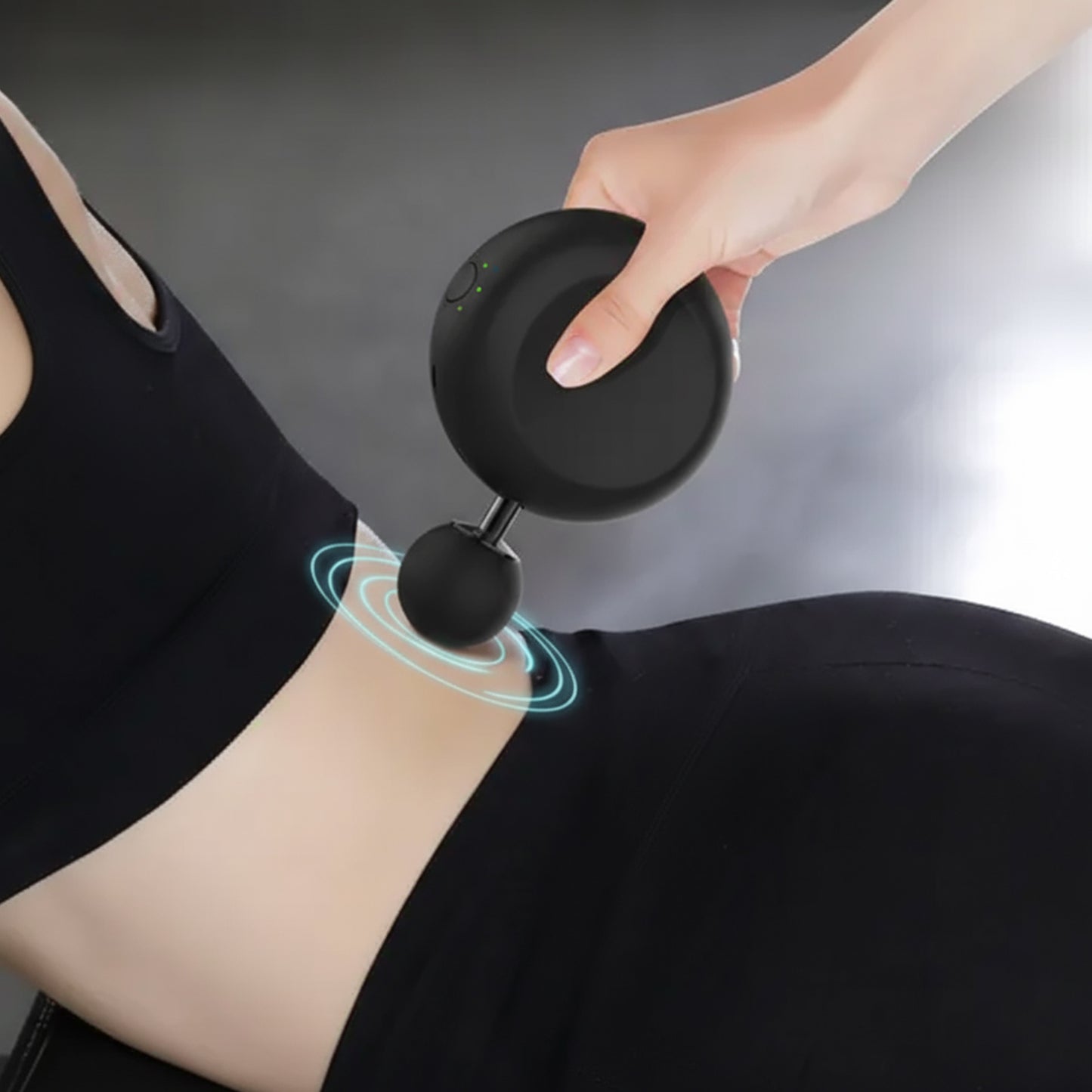 Portable Deep Tissue Massage Gun – Mini Quiet Percussion Massager with 4 Heads