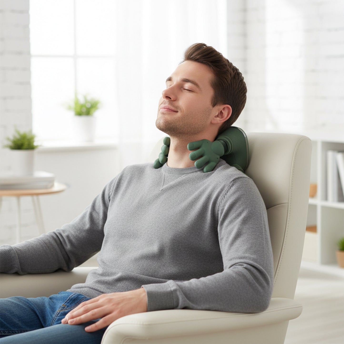 Heated Neck Massager – Wireless 4D Kneading Pillow for Relaxing Neck & Shoulder Comfort