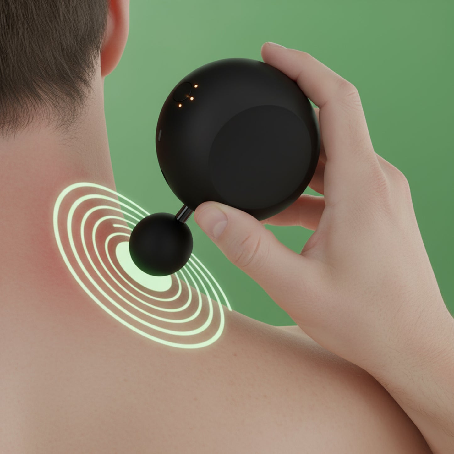 Portable Deep Tissue Massage Gun – Mini Quiet Percussion Massager with 4 Heads