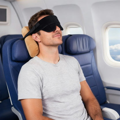 Easy Hold Travel Pillow – Neck Support with Sleeping Mask for Flights